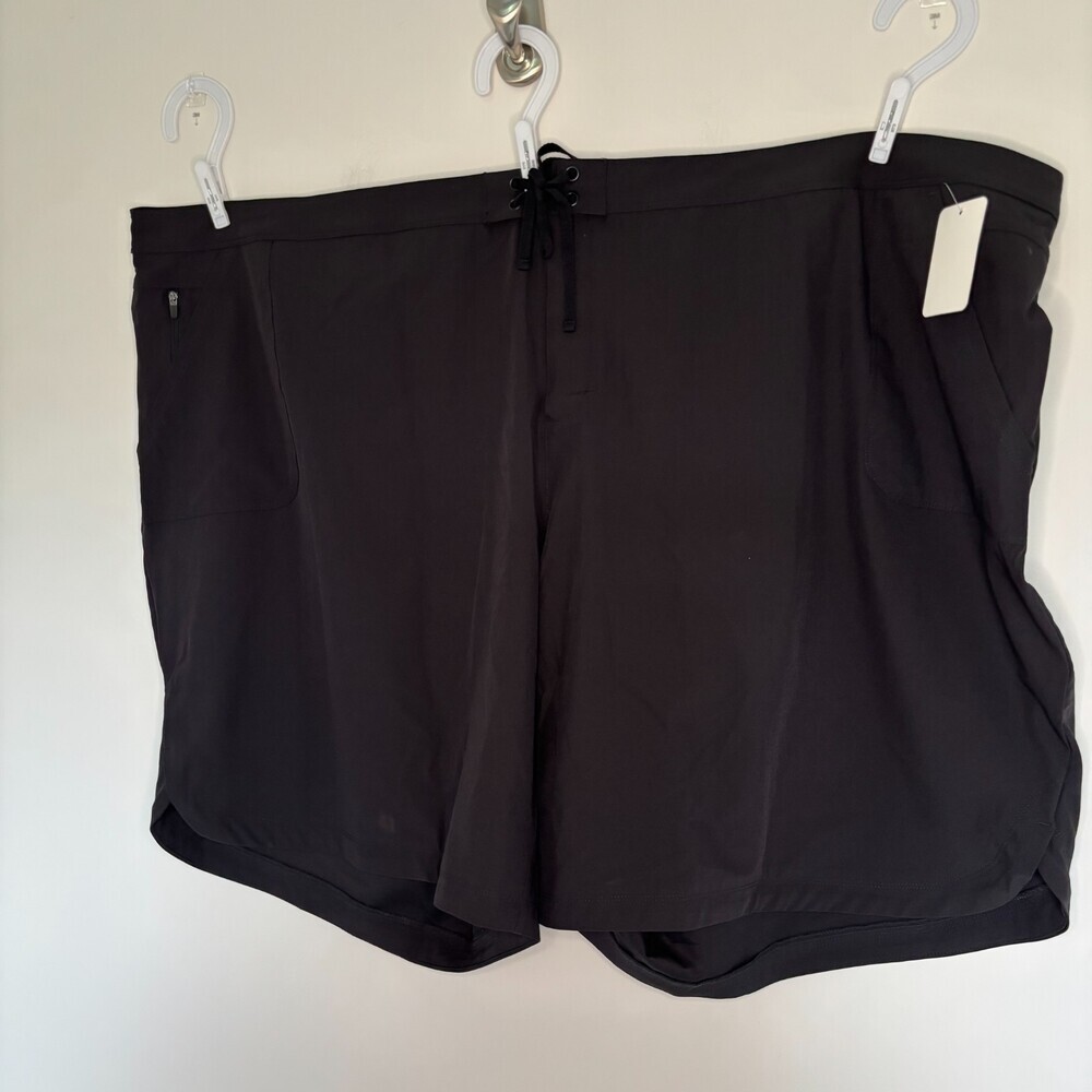 ZUDA NEW Boardshorts Womens 5X Black Stretch Pockets Swim Outdoor Wicking Perf